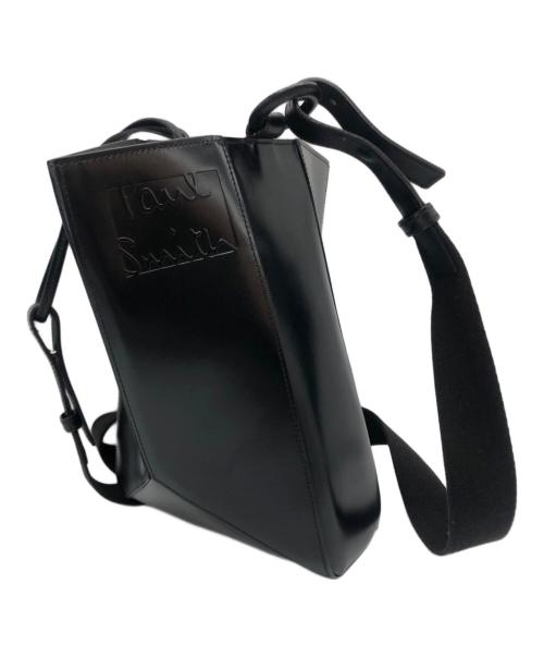 PAUL SMITH（ポールスミス）Paul Smith (ポールスミス) ジオメトリックトライカラーミニショルダーバッグ ブラックの古着・服飾アイテム