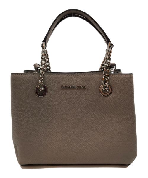 MICHAEL KORS（マイケル・コース）MICHAEL KORS (マイケル・コース) DUFFLE TEAGEN SM MESSENGER LEATHER グレーの古着・服飾アイテム