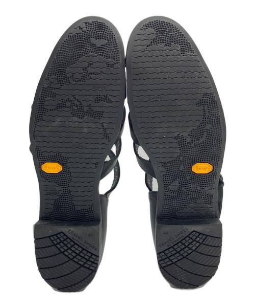 chausser（ショセ）chausser (ショセ) フラットグルカサンダル ブラック サイズ:25cmの古着・服飾アイテム