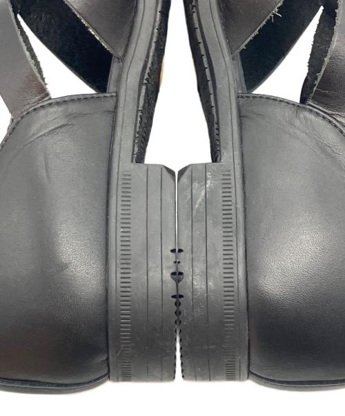 chausser（ショセ）chausser (ショセ) フラットグルカサンダル ブラック サイズ:25cmの古着・服飾アイテム