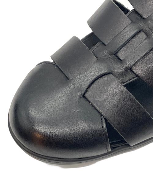 chausser（ショセ）chausser (ショセ) フラットグルカサンダル ブラック サイズ:25cmの古着・服飾アイテム