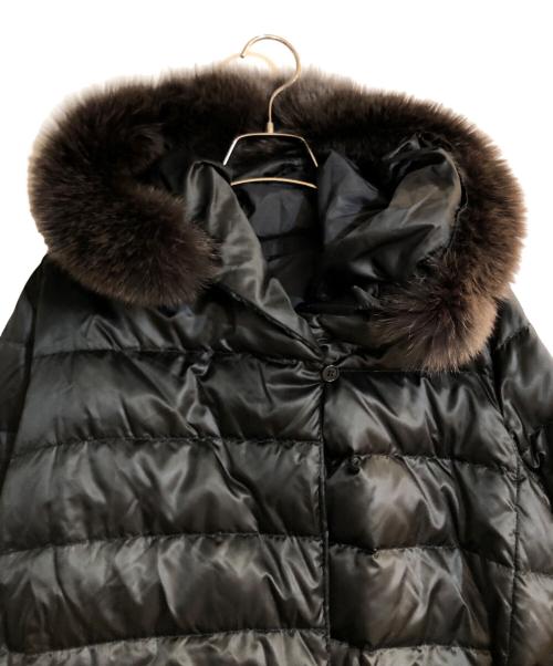 'S Max Mara（エスマックスマーラ）'S Max Mara (エスマックスマーラ) THE CUBE ファー付きダウンロングリバーシブルコート ブラック サイズ:42の古着・服飾アイテム