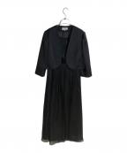 EMOTIONALL DRESSESエモーショナルドレッシーズ）の古着「ジャケットセットワンピース」｜ブラック