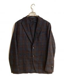TAGLIATORE（タリアトーレ）の古着「ガンクラブチェックテーラードジャケット」｜ネイビー