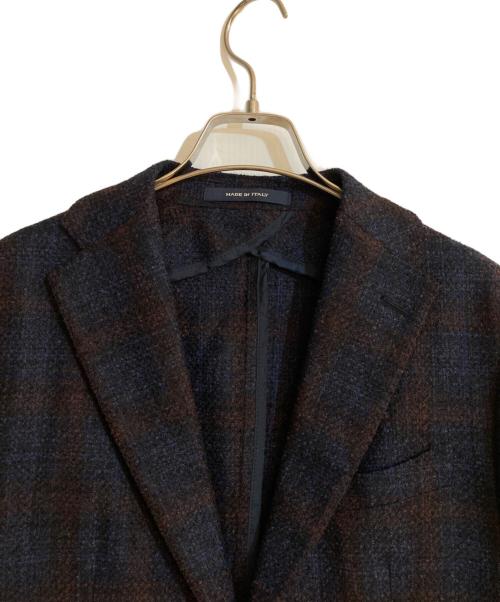 TAGLIATORE（タリアトーレ）TAGLIATORE (タリアトーレ) ガンクラブチェックテーラードジャケット ネイビー サイズ:46の古着・服飾アイテム