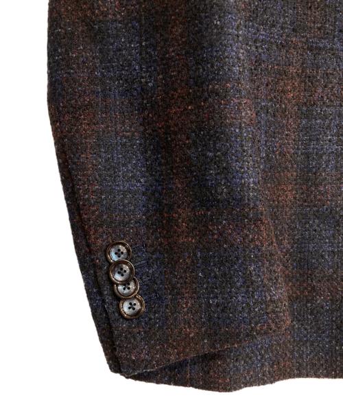 TAGLIATORE（タリアトーレ）TAGLIATORE (タリアトーレ) ガンクラブチェックテーラードジャケット ネイビー サイズ:46の古着・服飾アイテム