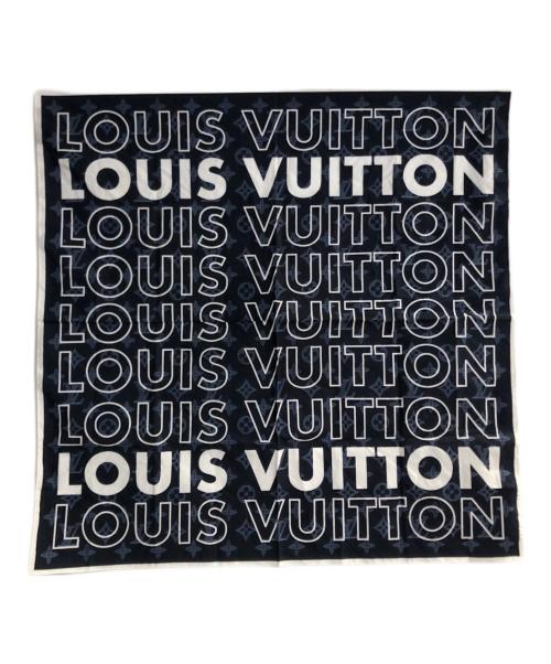 LOUIS VUITTON（ルイ ヴィトン）LOUIS VUITTON (ルイ ヴィトン) コットンスカーフ ネイビーの古着・服飾アイテム
