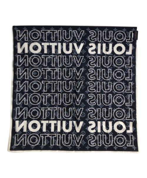 LOUIS VUITTON（ルイ ヴィトン）LOUIS VUITTON (ルイ ヴィトン) コットンスカーフ ネイビーの古着・服飾アイテム