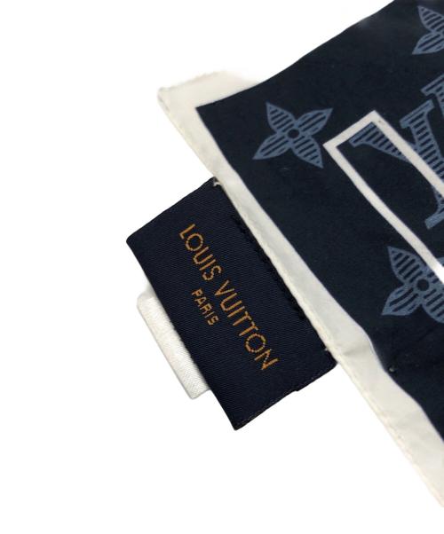 LOUIS VUITTON（ルイ ヴィトン）LOUIS VUITTON (ルイ ヴィトン) コットンスカーフ ネイビーの古着・服飾アイテム