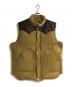 SUGAR CANE（シュガーケーン）の古着「LEATHER YOKE DOWN VEST」｜ブラウン