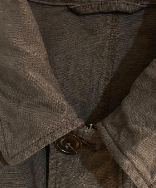 nestrobe confect（ネストローブ コンフェクト）nestrobe confect (ネストローブ コンフェクト) コットンリネンオックス 超撥水 ハンティングジャケット ダークブラウン サイズ:4の古着・服飾アイテム