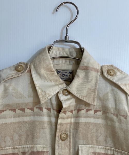 POLO RALPH LAUREN（ポロ・ラルフローレン）POLO RALPH LAUREN (ポロ・ラルフローレン) シャツジャケット ベージュ サイズ:XSの古着・服飾アイテム