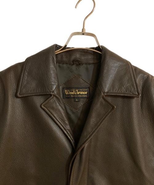 Wind Armor（ウィンドアーマー）Wind Armor (ウィンドアーマー) ディアスキンレザーコート ブラウン サイズ:Ｌの古着・服飾アイテム