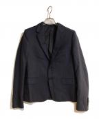 CELINEセリーヌ）の古着「2 Button Notch Collar Short Striped Wool Blazer」｜ネイビー