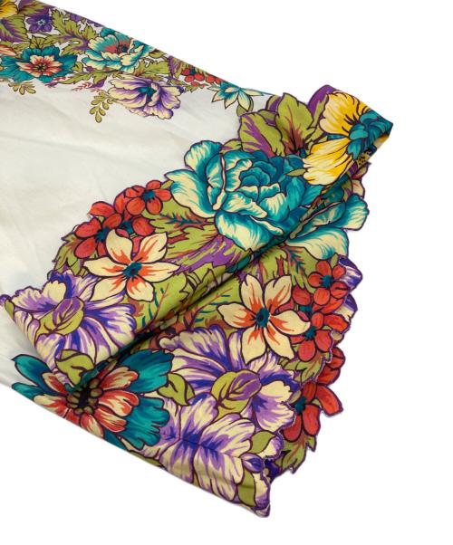 ETRO（エトロ）ETRO (エトロ) フラワープリント×レースコンビワンピース グリーン×アイボリー サイズ:40の古着・服飾アイテム