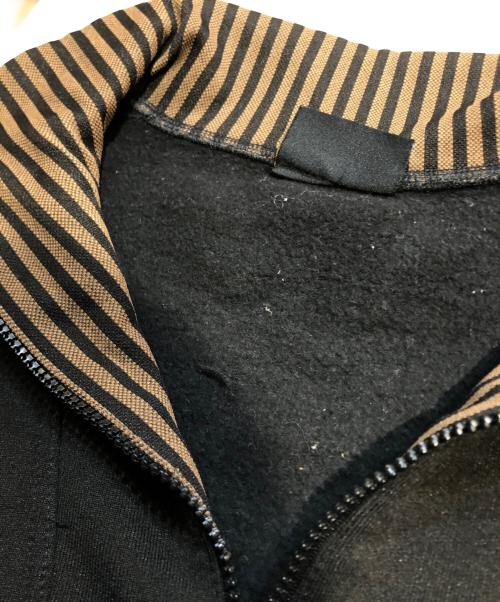 FENDI（フェンディ）FENDI (フェンディ) ロゴ刺繍ハーフジップスウェット ブラック サイズ:Ｌの古着・服飾アイテム