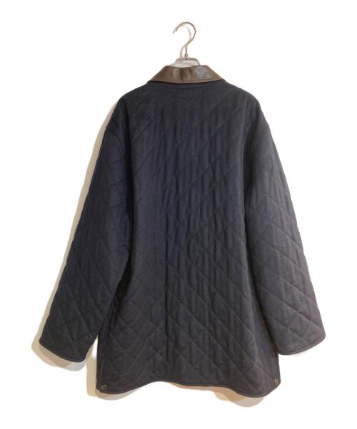 Salvatore Ferragamo（サルヴァトーレ フェラガモ）Salvatore Ferragamo (サルヴァトーレ フェラガモ) カシミヤ混襟レザーキルティングジャケット ブラック サイズ:Ｌの古着・服飾アイテム