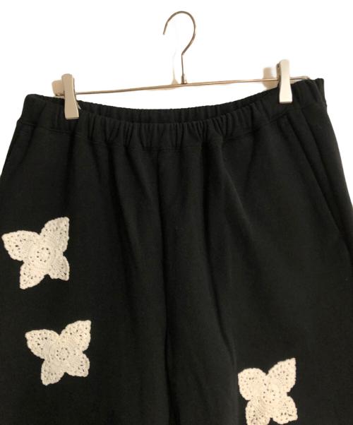 DISCOVERED（ディスカバード）DISCOVERED (ディスカバード) BUTTERFLY CROCHET SWEATPANTS ブラック サイズ:3の古着・服飾アイテム