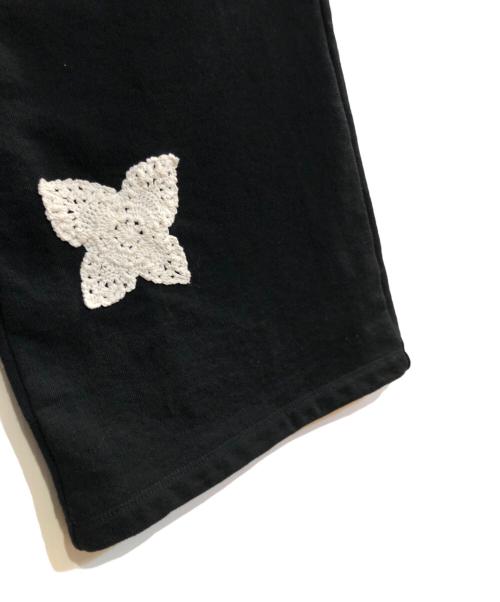 DISCOVERED（ディスカバード）DISCOVERED (ディスカバード) BUTTERFLY CROCHET SWEATPANTS ブラック サイズ:3の古着・服飾アイテム
