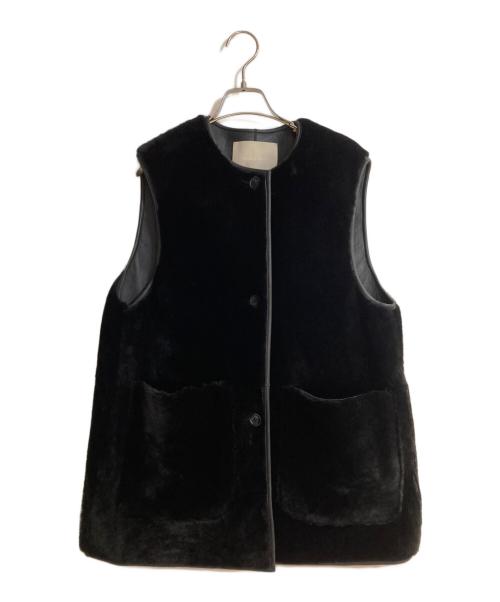 theory luxe（セオリーリュクス）theory luxe (セオリーリュクス) Mauv Shearling Luona Vest ブラック サイズ:38の古着・服飾アイテム