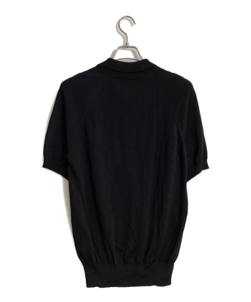 LARDINI（ラルディーニ）LARDINI (ラルディーニ) 金ボタンニットポロシャツ ブラック サイズ:48の古着・服飾アイテム