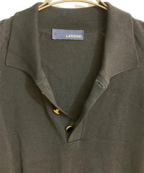 LARDINI（ラルディーニ）LARDINI (ラルディーニ) 金ボタンニットポロシャツ ブラック サイズ:48の古着・服飾アイテム