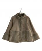 Leilianレリアン）の古着「フェイクムートンショートジャケット」｜ブラウン