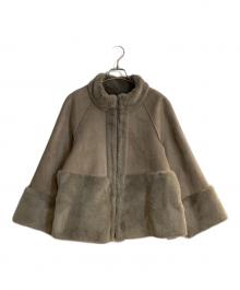 Leilian（レリアン）の古着「フェイクムートンショートジャケット」｜ブラウン