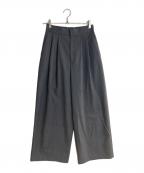ATONエイトン）の古着「TECHNO WOOL TWILL タックイージーパンツ/テクノウールツイル」｜グレー