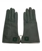 LOEWEロエベ）の古着「レザーグローブ」｜グリーン