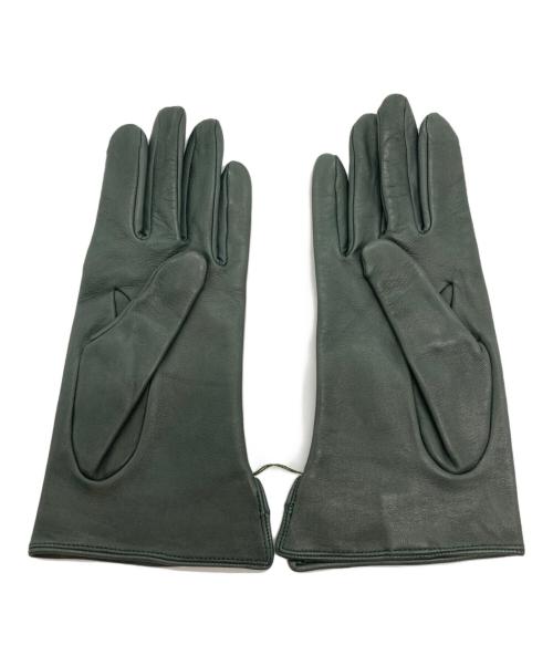 LOEWE（ロエベ）LOEWE (ロエベ) レザーグローブ グリーンの古着・服飾アイテム