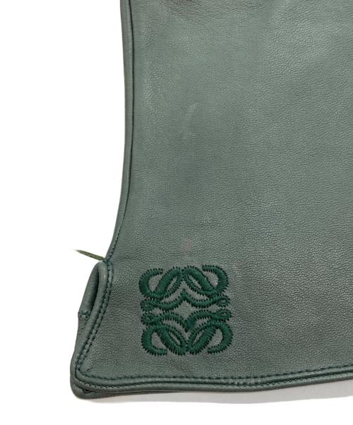 LOEWE（ロエベ）LOEWE (ロエベ) レザーグローブ グリーンの古着・服飾アイテム