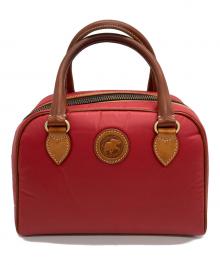 HUNTING WORLD（ハンティングワールド）の古着「バチュークロスナイロンミニボストンバッグ」｜レッド