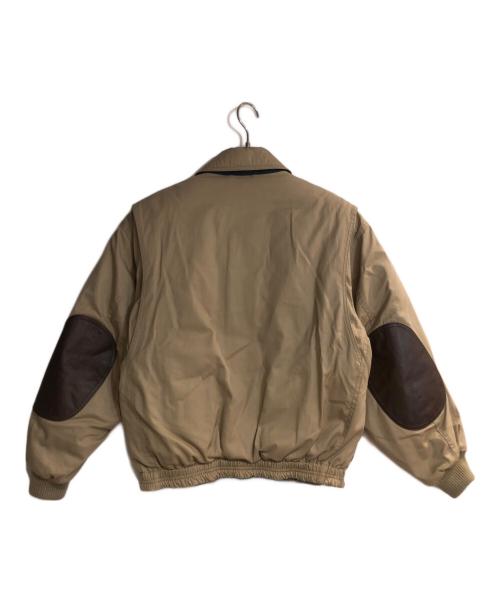 Eddie Bauer（エディーバウアー）Eddie Bauer (エディーバウアー) エルボーパッチグースダウンジャケット ブラウン サイズ:Sの古着・服飾アイテム