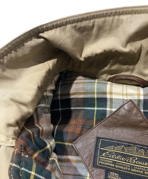 Eddie Bauer（エディーバウアー）Eddie Bauer (エディーバウアー) エルボーパッチグースダウンジャケット ブラウン サイズ:Sの古着・服飾アイテム