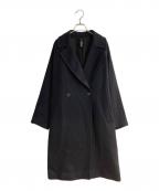 HEVOイーヴォ）の古着「BRINDISI ベルテッドダブルブレストコート」｜ネイビー
