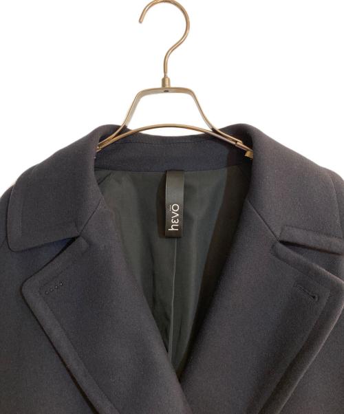 HEVO（イーヴォ）HEVO (イーヴォ) BRINDISI ベルテッドダブルブレストコート ネイビー サイズ:48の古着・服飾アイテム