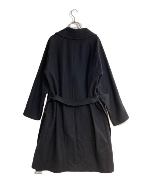 HEVO（イーヴォ）HEVO (イーヴォ) BRINDISI ベルテッドダブルブレストコート ネイビー サイズ:48の古着・服飾アイテム