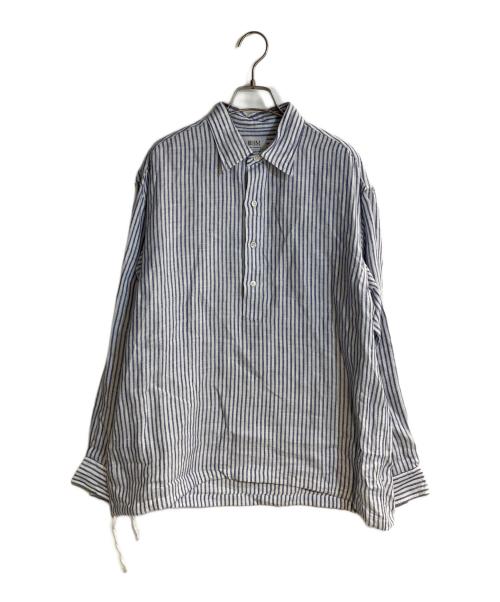 BRITISH MADE（ブリティッシュメイド）BRITISH MADE (ブリティッシュメイド) プルオーバーリネンシャツ ホワイト サイズ:Mの古着・服飾アイテム