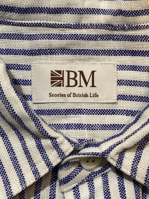 BRITISH MADE（ブリティッシュメイド）BRITISH MADE (ブリティッシュメイド) プルオーバーリネンシャツ ホワイト サイズ:Mの古着・服飾アイテム