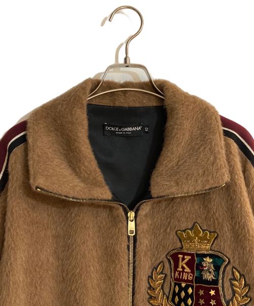 DOLCE & GABBANA（ドルチェ＆ガッバーナ）DOLCE & GABBANA (ドルチェ＆ガッバーナ) アルパカファー ブルゾンジャケット ブラウン サイズ:52の古着・服飾アイテム