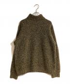 TOMORROW LAND tricotトゥモローランド トリコ）の古着「ウールカシミヤ メランジニット タートルネックプルオーバー」｜ブラウン