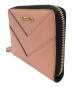VERSACE (ヴェルサーチェ) Ｖモチーフラウンドジップウォレット ピンク：12000円