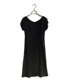 JIL SANDER（ジルサンダー）の古着「シルク100％バックオープンロングマーメイドワンピース」｜ブラック