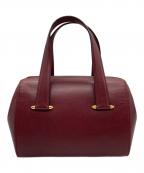 Cartierカルティエ）の古着「ミニボストンバッグ」｜ボルドー