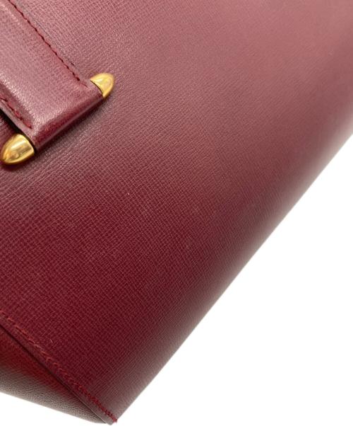 Cartier（カルティエ）Cartier (カルティエ) ミニボストンバッグ ボルドーの古着・服飾アイテム