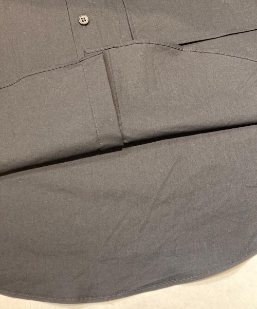 Y-3（ワイスリー）Y-3 (ワイスリー) Fake pocket Gimmick design Nylon fabric L/S shirt/フェイクポケットギミックデザインナイロンファブリックシャツ ブラック サイズ:Sの古着・服飾アイテム