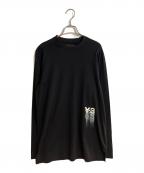 Y-3ワイスリー）の古着「GRAPHIC LONG SLEEVE LONG-SLEEVE TOP/グラフィックロングスリーブロングスリーブトップ」｜ブラック