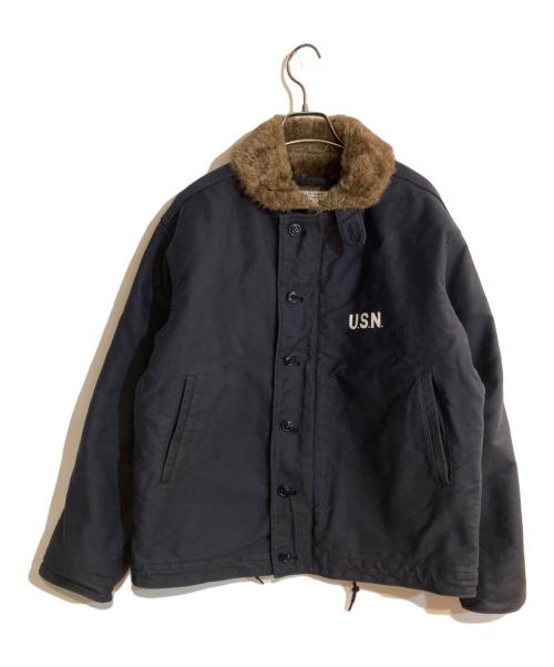 HOUSTON（ヒューストン）HOUSTON (ヒューストン) N-1 DECK JACKET ネイビー サイズ:40の古着・服飾アイテム