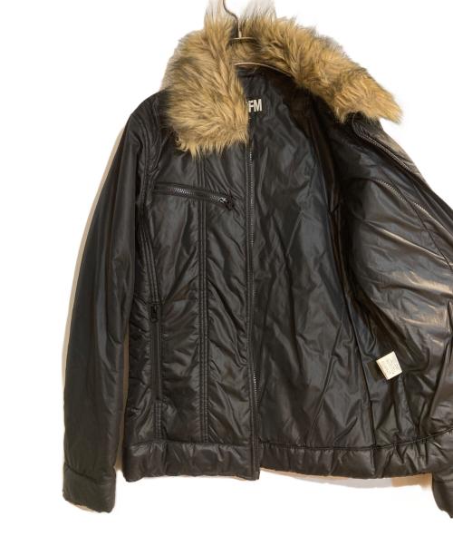 PPFM（ピーピーエフエム）PPFM (ピーピーエフエム) アーカイブ2WAY襟ファーパフジャケット ブラック サイズ:Ｌの古着・服飾アイテム
